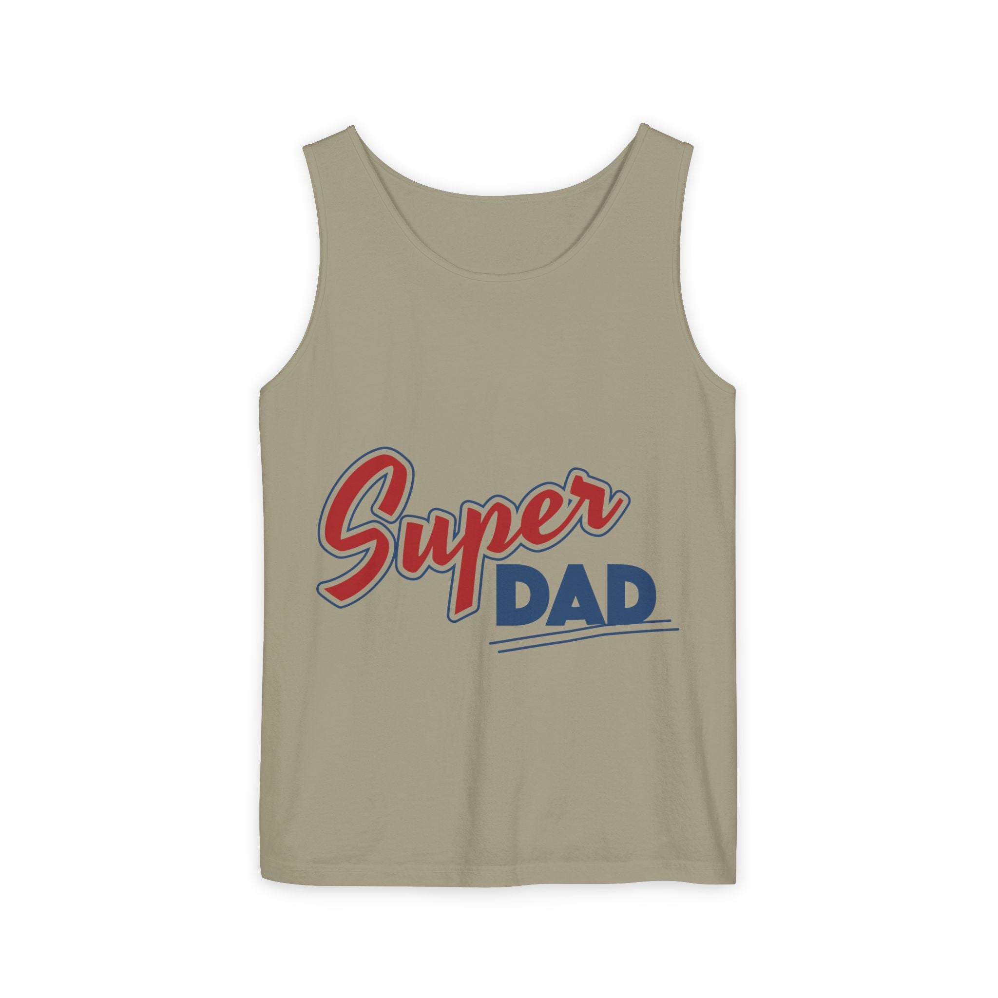 Super Dad Unisex Garment-Dyed Tank Top, Father's Day Gift, Casual Summer Wear, Relaxed Fit, Dad Appreciation Apparel