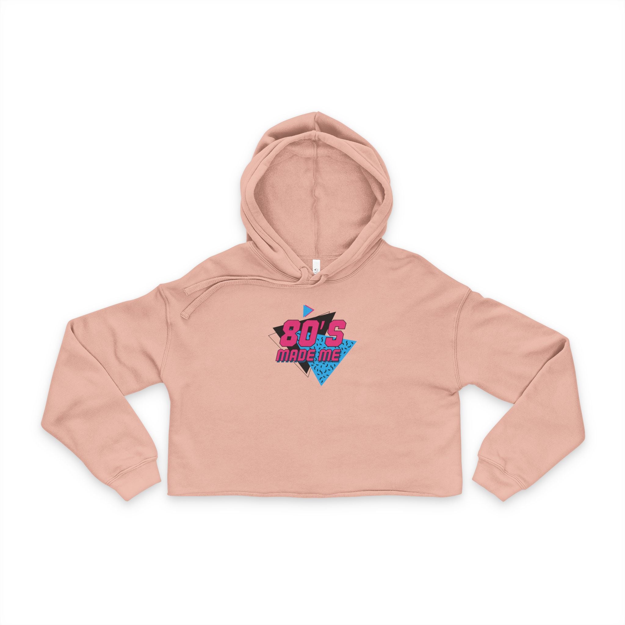 80s Inspired Women's Cropped Hoodie, Retro Fashion, Gift for Her, Vintage Style, Casual Wear, Cool Weather Layer