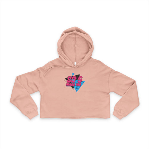 80s Inspired Women's Cropped Hoodie, Retro Fashion, Gift for Her, Vintage Style, Casual Wear, Cool Weather Layer