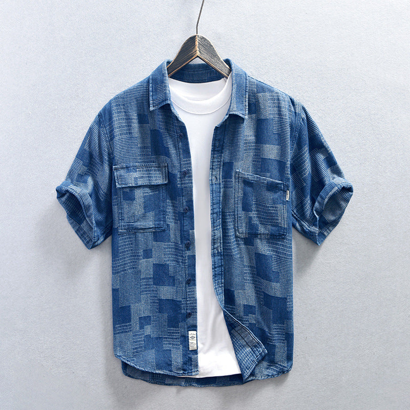Men's Loose Casual Cowboy Sleeve Shirt