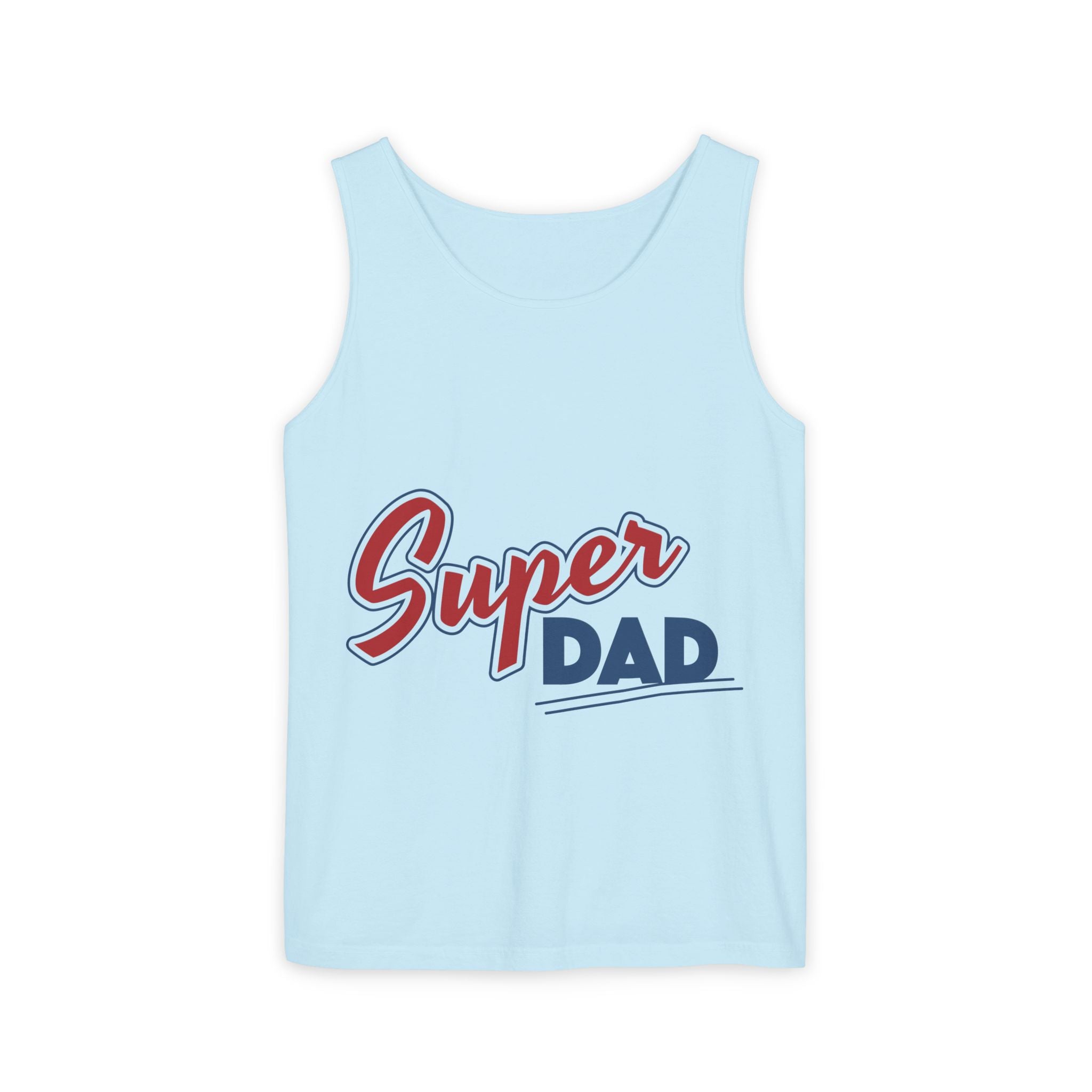 Super Dad Unisex Garment-Dyed Tank Top, Father's Day Gift, Casual Summer Wear, Relaxed Fit, Dad Appreciation Apparel