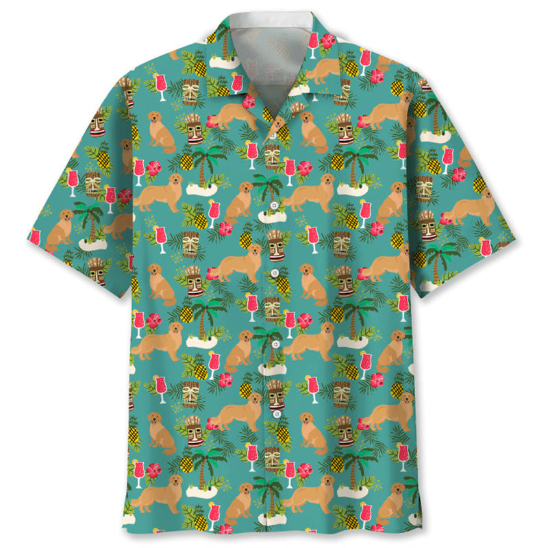 Trendy Cool Fashion Vintage Printed Shirt Men's Summer