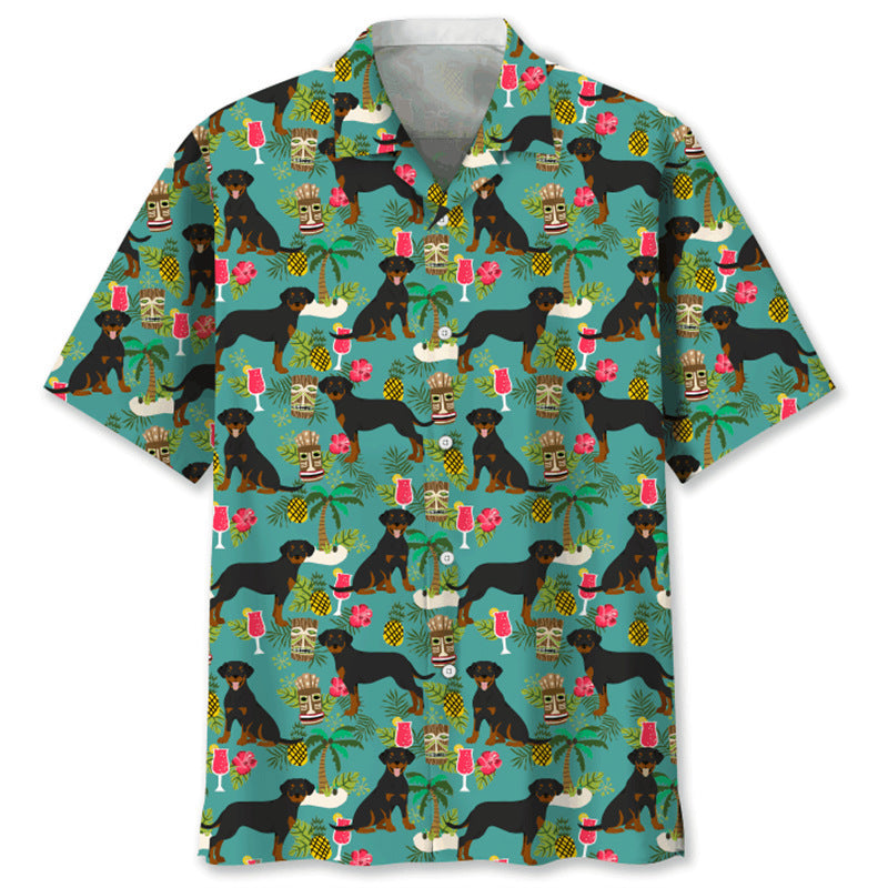 Trendy Cool Fashion Vintage Printed Shirt Men's Summer